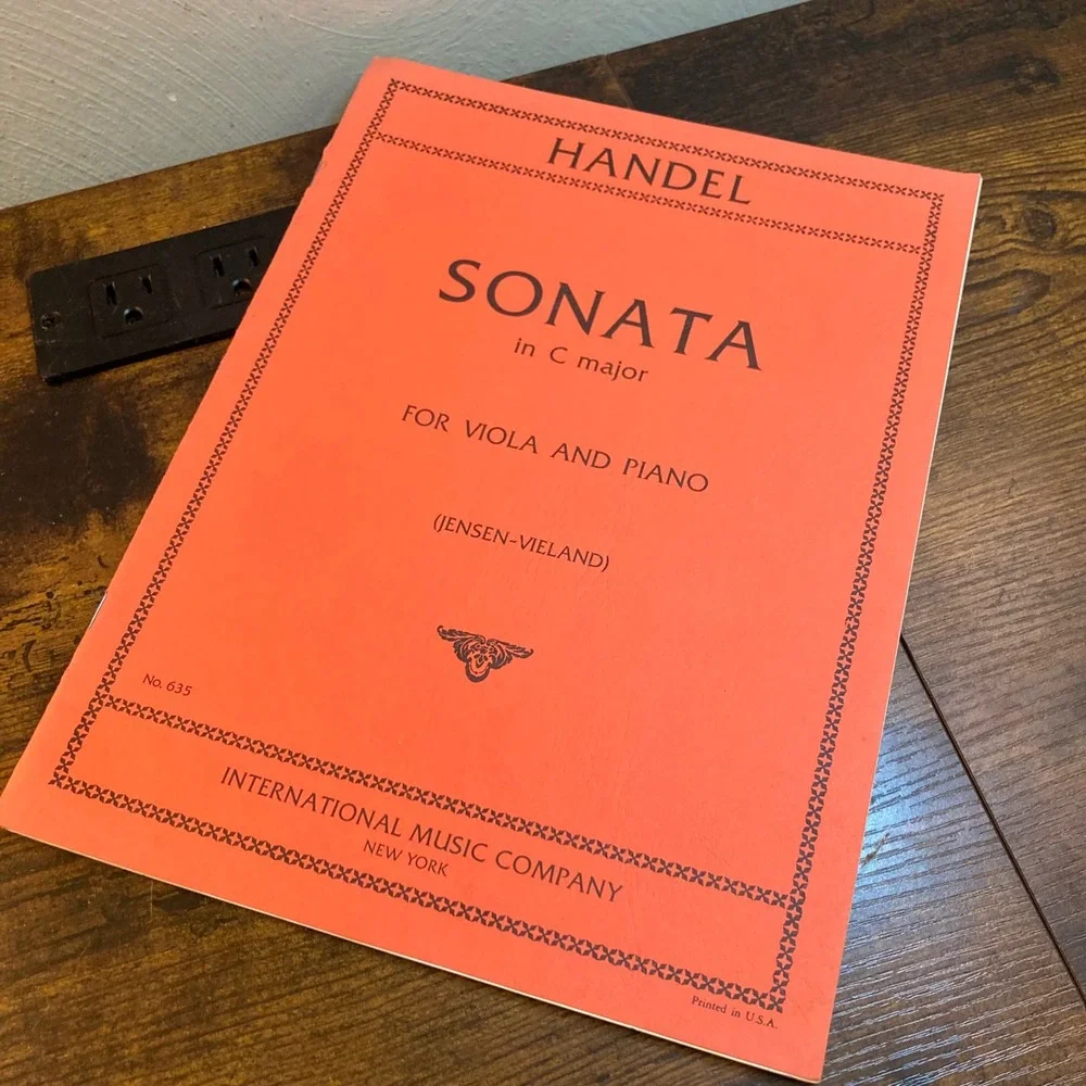 Handel Sonata in C Major Viola and Piano Sheet Music IMC No. 635 Jensen Vieland